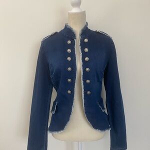 Women's Denim Military-Inspired Jacket